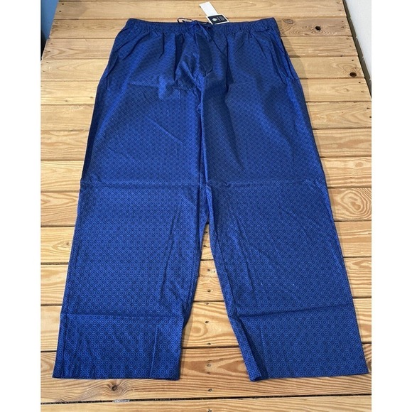 NWT Club Room Patterned Pajama Pants Size XXL Women’s Blue MSRP $30 - Picture 1 of 10